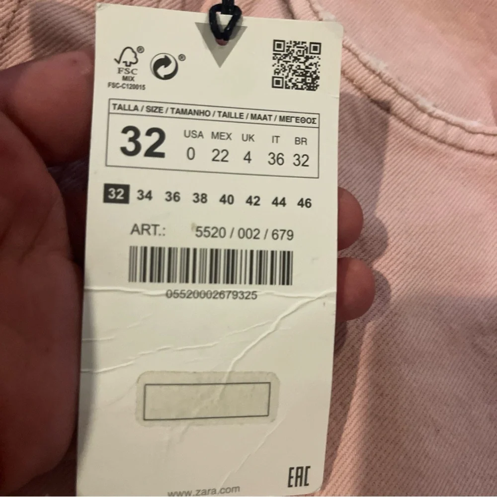 ZARA HIGH RISE DENIM SHORTS
PINK - Picture 5 of 10